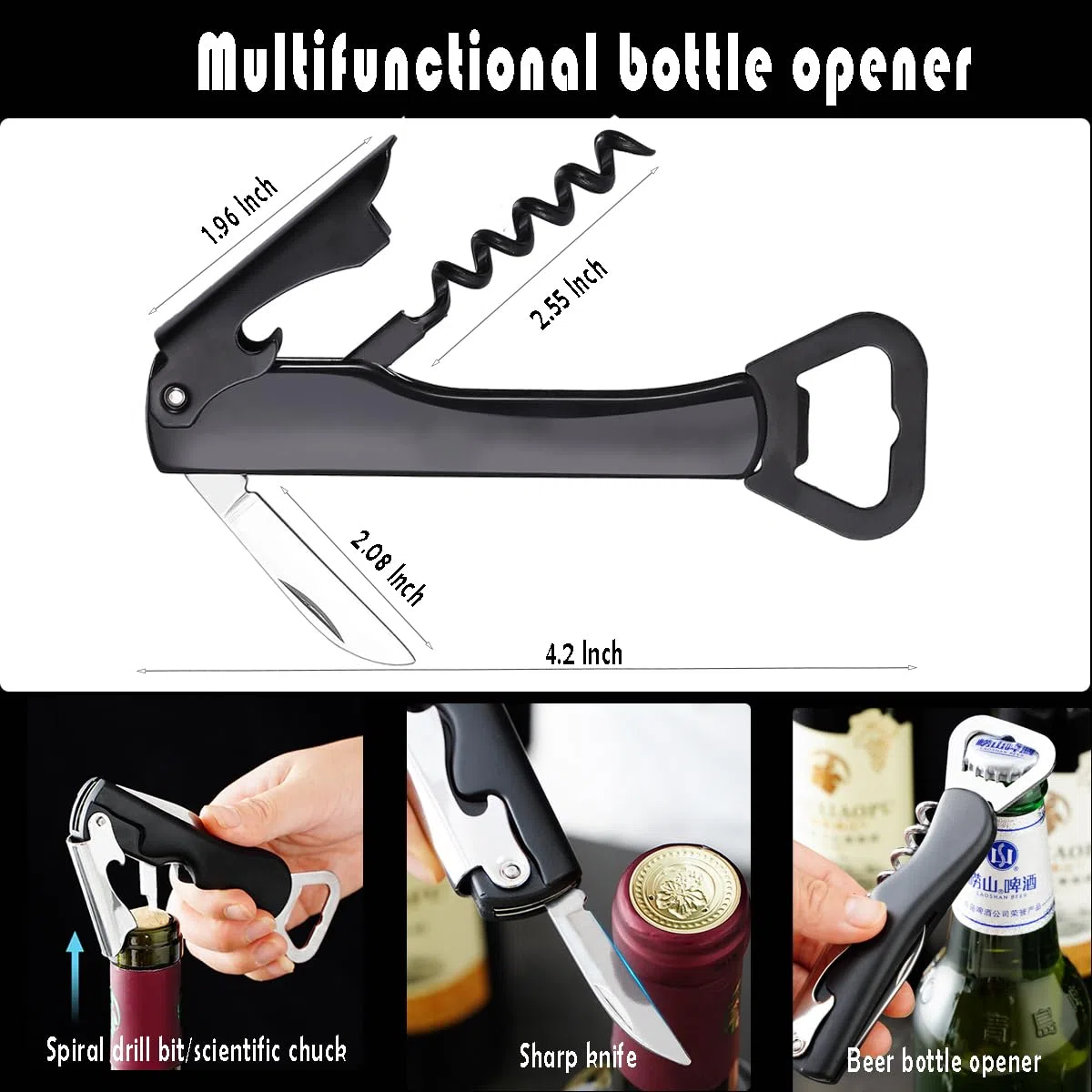 Grillzubehör, Edelstahl-Grillwerkzeug-Set für Herren, 12-teiliges Grillutensilien-Set mit Spatel, Gabel, Messer, Bürste, Zange, Spieße, Flaschenöffner und Taschengrill-Zubehör für Outdoor-Grill
