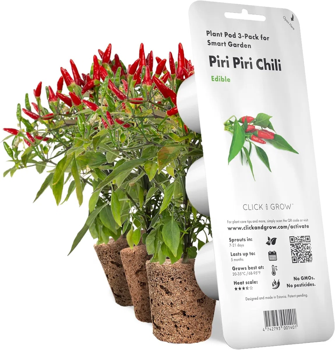 Click and Grow Smart Garden Piri Piri Chili Pflanzenkapseln, 3er-Pack