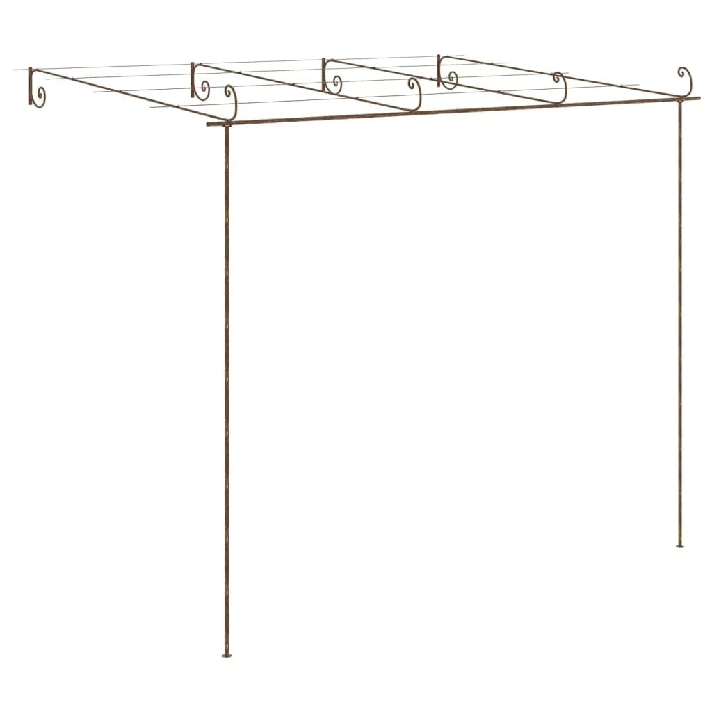 Schmiedeeisen Pergola 4x3x2,5 m für Rosen und Kletterpflanzen, Rankhilfe aus Eisen für Garten, Terrasse oder Innenhof, romantische Ornamente für schattigen Platz im Sommer