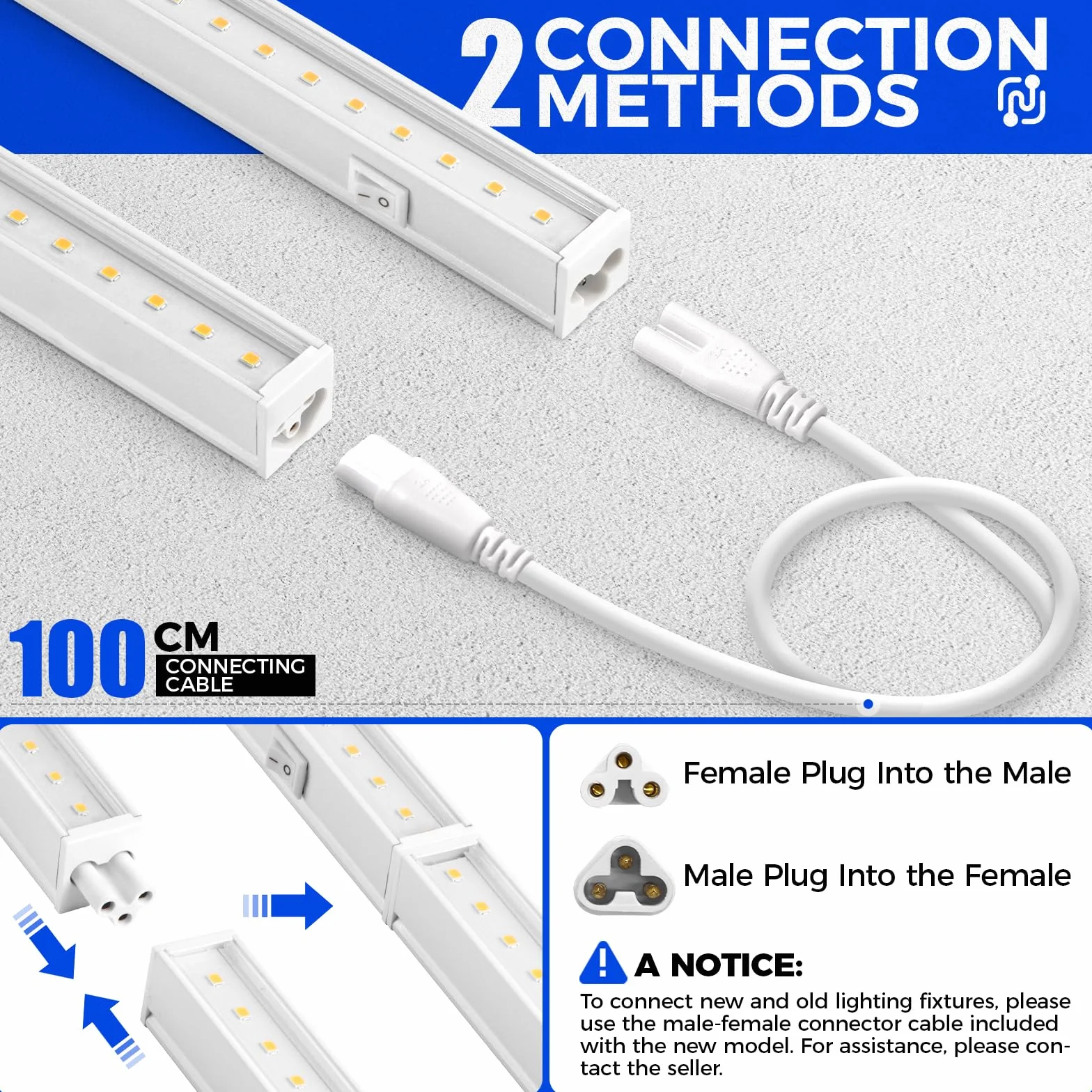 Barrina T5 LED Grow Lampe, 59cm, 5000K Weißes Vollspektrum Pflanzenlampe, 40W (4 x 10W), 2FT Verkettbare Grow Lampe Blüte, Stecker und Spiel, Hohe PPFD, 4er