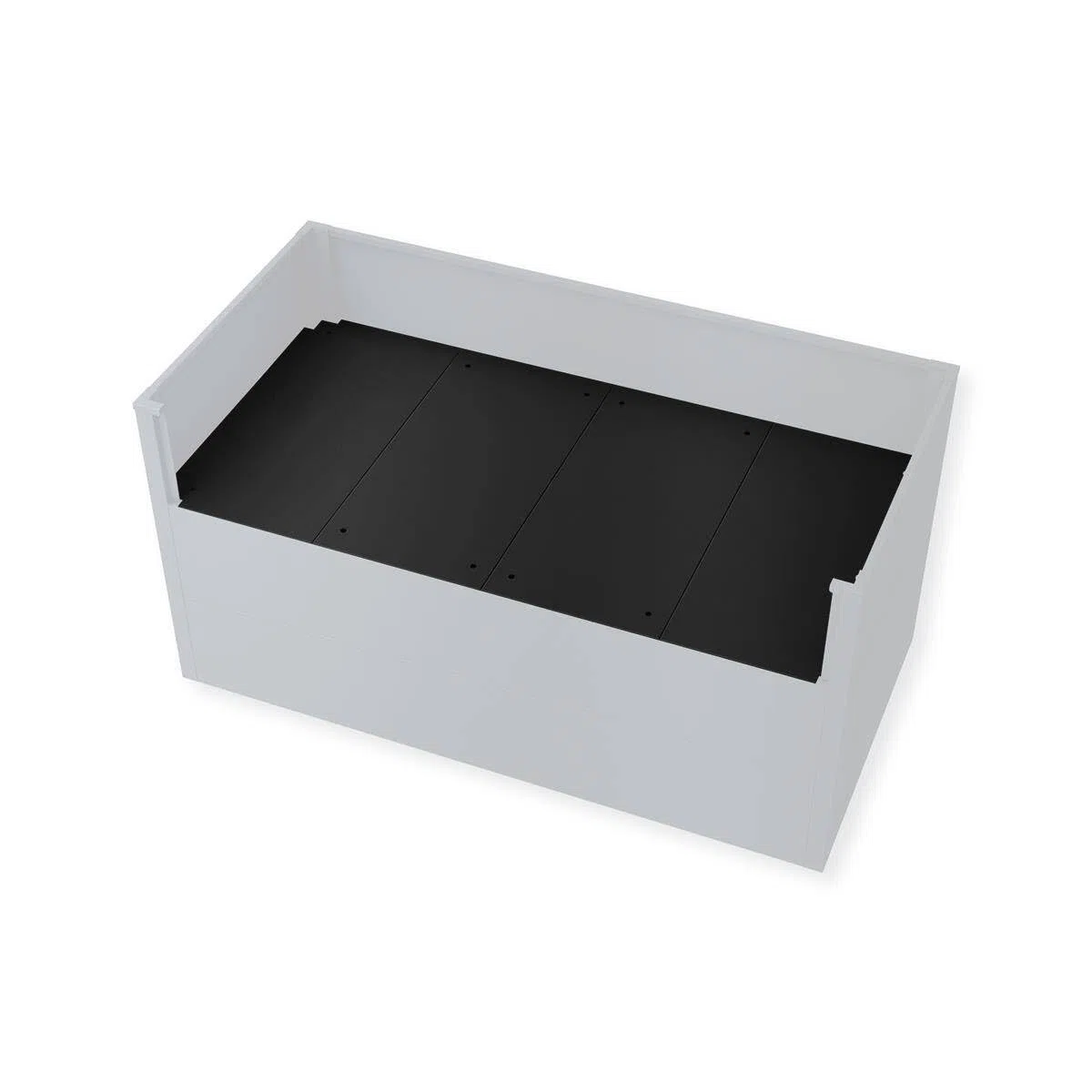 Metzler Zwischenboden für Hochbeete 150 x 75 x 77 cm – stabile Einlegeboden-Erweiterung, verzinkter Stahl, pulverbeschichtet, reduziert Erdvolumen