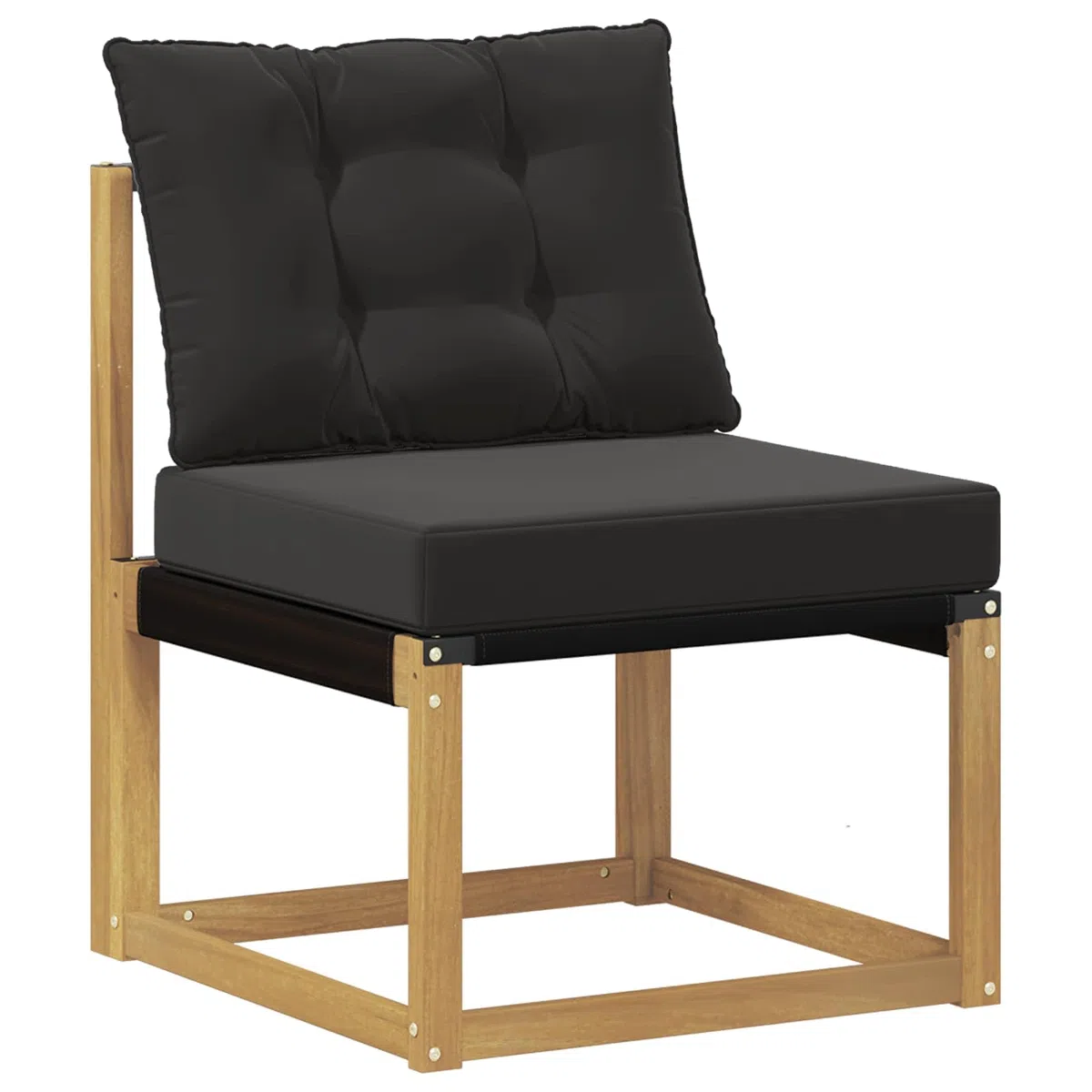 Gartenmöbel-Set mit Kissen 7-teilig aus massivem Akazienholz wetterfestes Design für Terrasse, Balkon und Garten, inklusive Sitzgruppe, Tisch, Stühle, Sofas und Aufbewahrung