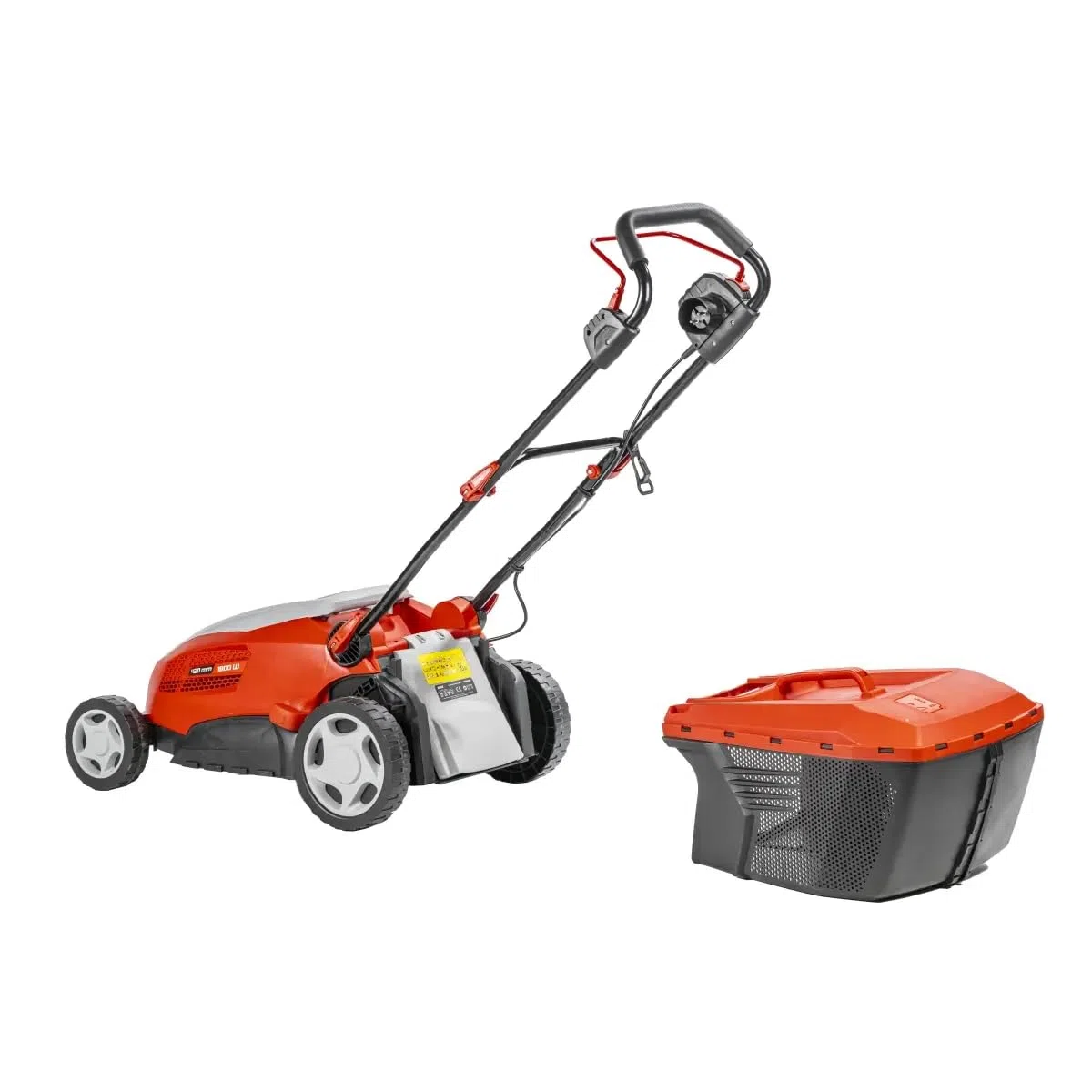 Elektro-Rasenmäher Garden DEDRA, Schnittbreite 420 mm, Alle Grasarten - 40 l Fangsack, 1800W, 20-70 mm Schnitth. Zusammenklappbar, Gewicht 16kg mit ergonomischer Griff