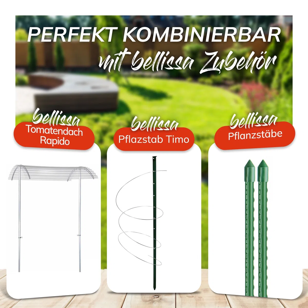 bellissa Bambusstäbe Rankhilfe Bambusstangen 50er-Set Bambusholz 180 cm | Pflanzenstütze für Rankpflanzen, widerstandsfähige Pflanzstäbe aus Holz für Garten & Balkon
