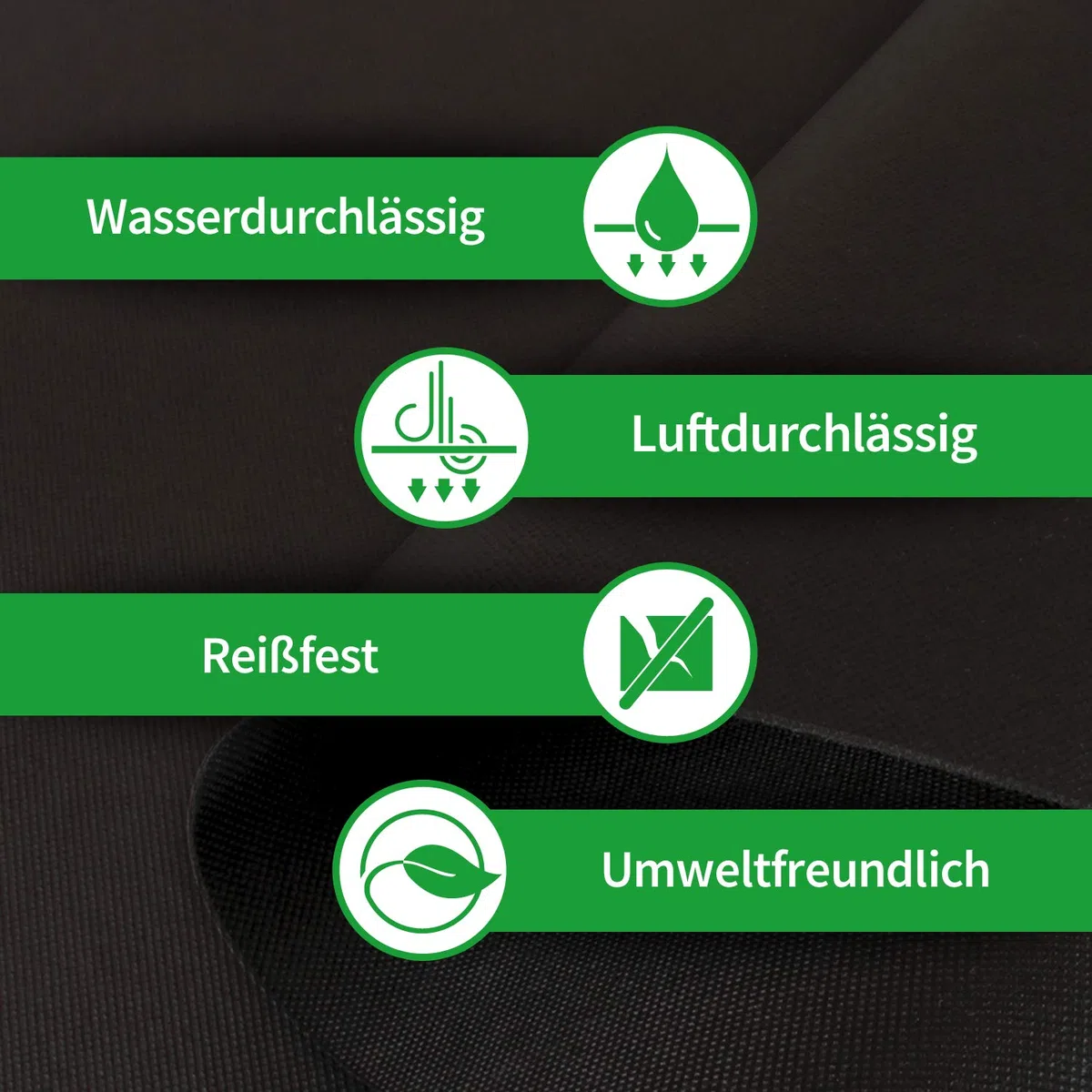 Anti Unkrautvlies 150g/m² Gartenvlies Rolle 50m x 1m = 50m² I Unkrautfolie sehr hohe UV-Stabilisierung - extrem reißfest und wasserdurchlässig