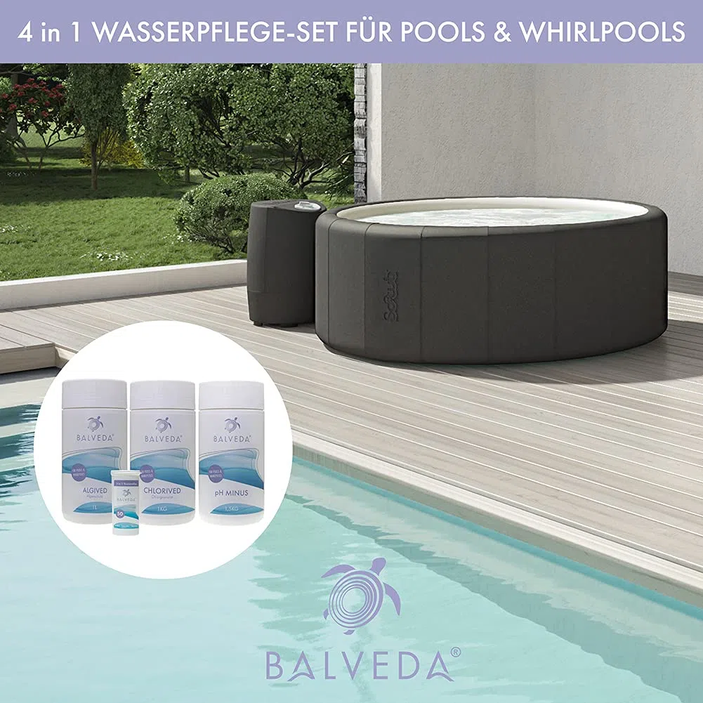 BALVEDA 4 in 1 Wasserpflege-Set für Pool & Whirlpool