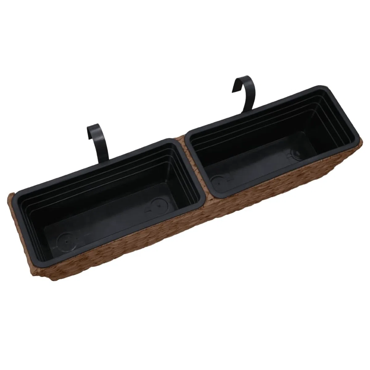 Gecheer Wasserhyazinthe Blumentopfset Braun Dekoration Balkon Pflanzenhalter