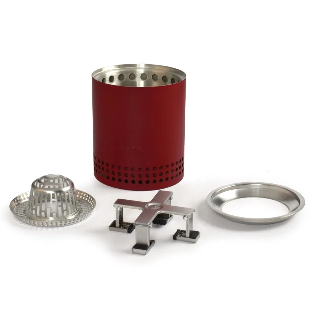 Solo Stove Mesa Tischfeuer inkl. 2 kg Holzpellets, Raucharm, Deko für Garten, Terrasse und Balkon, Mit Pellets/Holz, Edelstahl, Inkl. Standfuß, Aufbewahrungsbeutel, 17,5 x 13cm, 635g, Mulberry