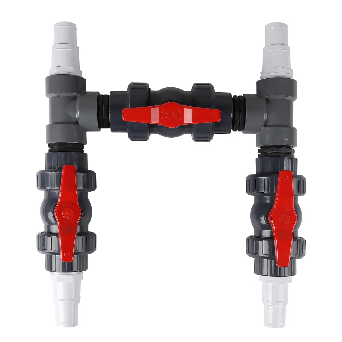 SWAWIS Bypass Pool Set Ø 50 mm Wärmepumpe Pool Anschluss-Set Poolheizung Wärmepumpe Solar Heizung Pool Bypass, Steuerung der Wasserzufuhr für eine optimale Temperaturregulierung