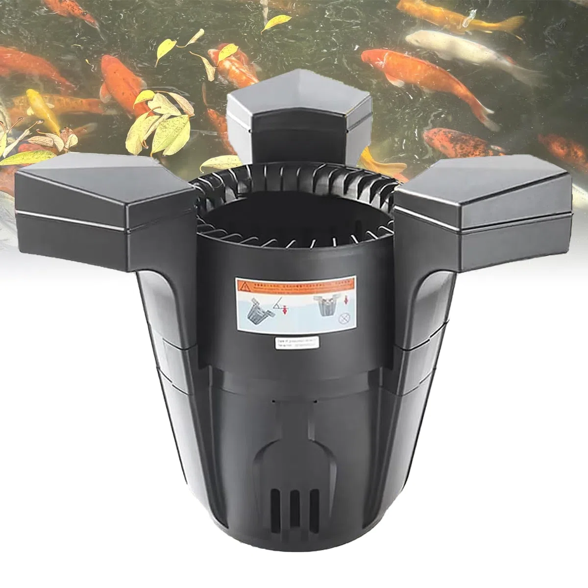 Schwimmender Teichskimmer mit Pumpe, effiziente Wasseroberflächenreinigung für Teiche und Seen im Freien