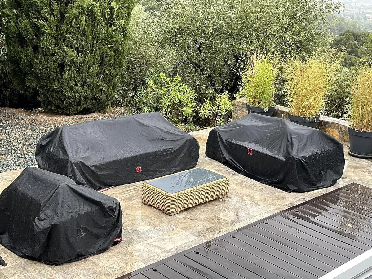 Turtle Life Gartensofa Abdeckung, Gartenbank Abdeckung Wasserdicht, Gartenbank Abdeckung für 3-4 Sitzer Gartensofa, Gartensofa Abdeckung kein Verblassen innerhalb von 2 Jahren, schwarz 213 x 94 x 89CM