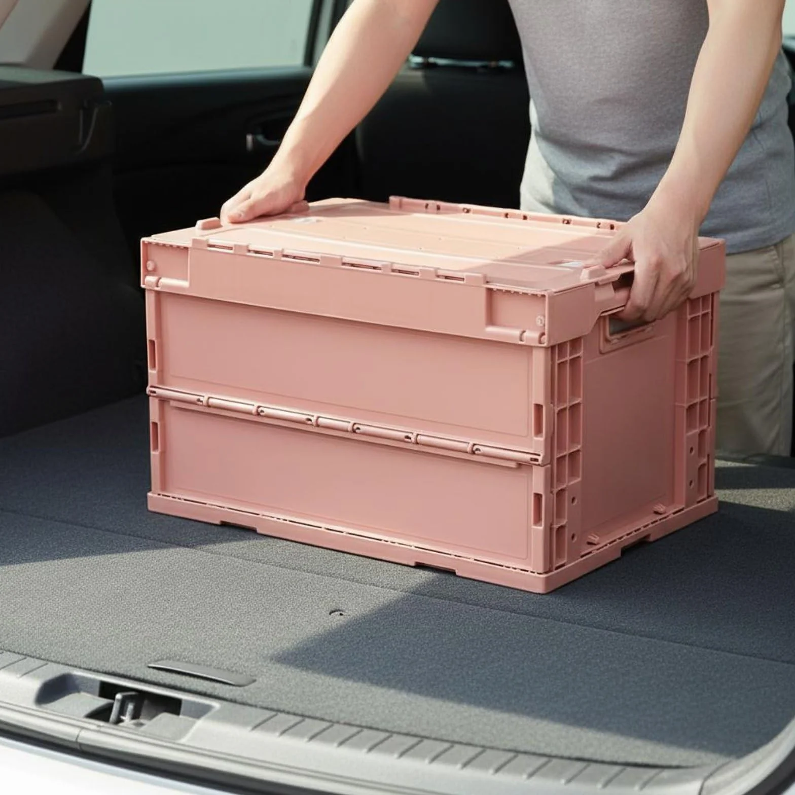 Faltbare Aufbewahrungsbox Klappkiste Lagerbehälter Multifunktionsbehälter Faltbar für Werkstatt Büroorganisation Lieferung Auto, Königsblau