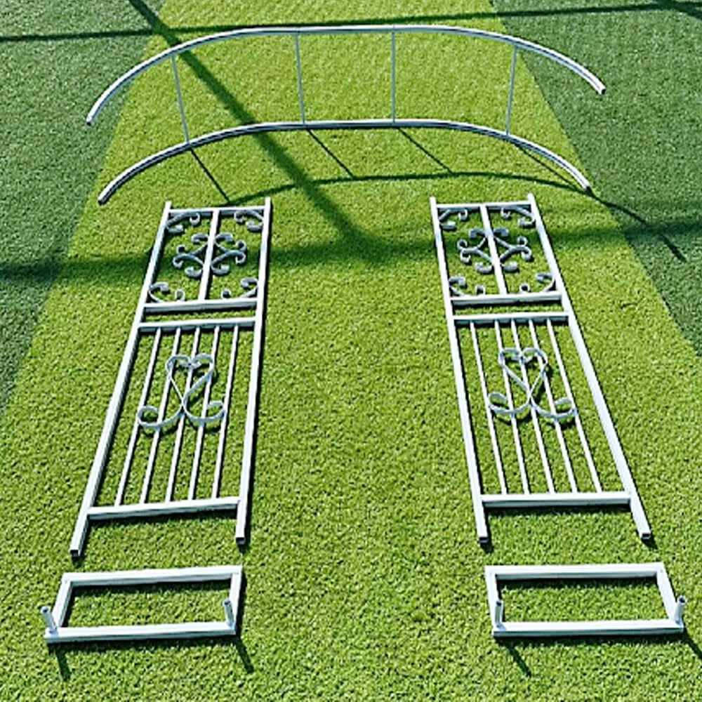 Stabiler weißer Metall-Gartenbogen für Kletterpflanzen, Rosenspalier, Hochzeitslaube, verstellbar, 140–340 cm, Pergola-Stütze, elegante Hinterhof-Eingangs- und Gartenparty-Dekoration, 1 Stück (B x H x