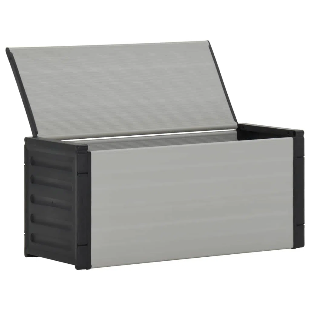Mülltonnenbox Grau 85 x 34 x 40 cm aus PVC und PP für Recycling Trennung, mit Deckel und geruchsschutz für Küche, Bad, Büro und Garten, leicht zu reinigen und umzusetzen