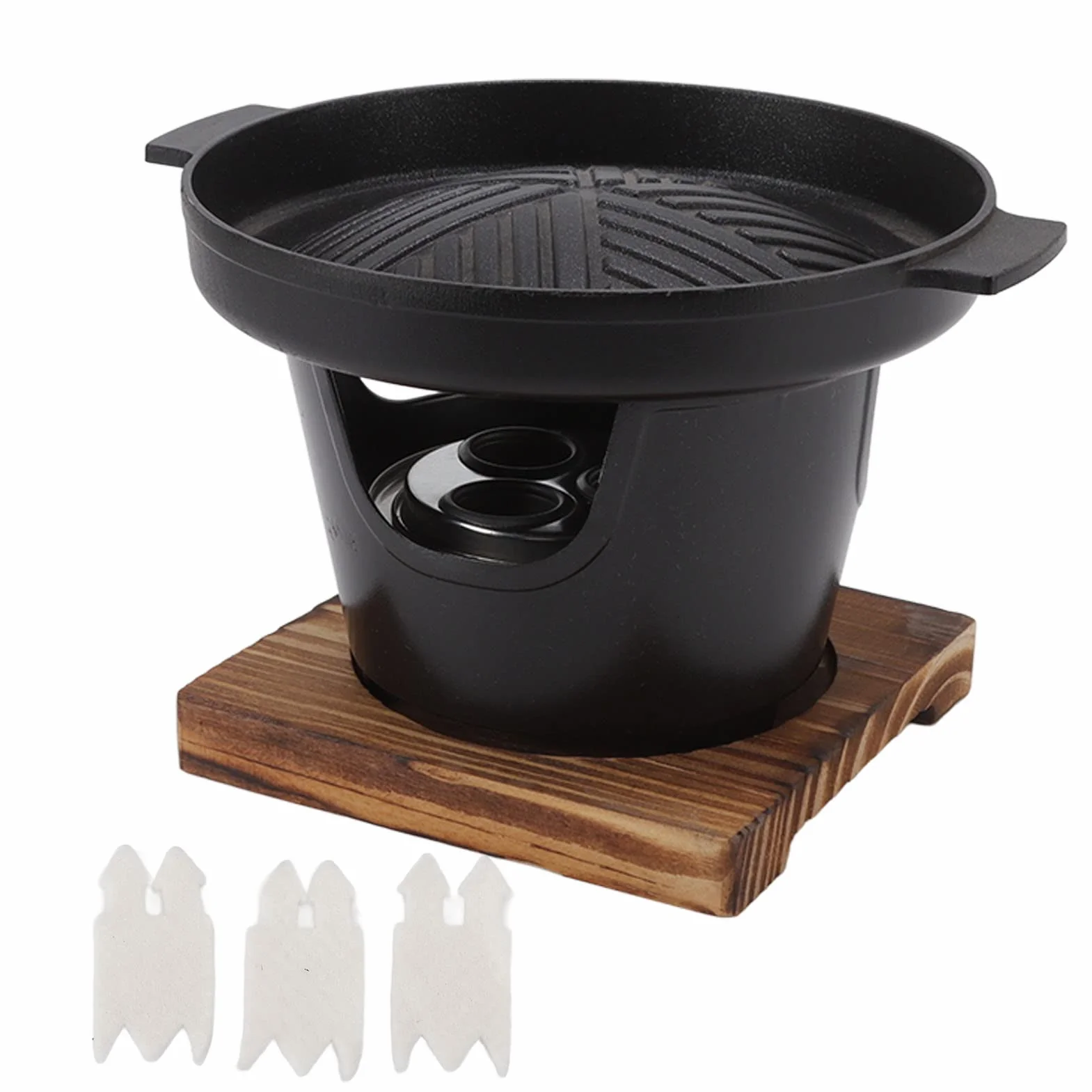 Mini BBQ Grill, Tragbarer Tischgrill Rauchfreier Japanischer Tischgrill Kleiner Grilltopf Koreanischer Familiengrill mit Antihaft-Kochflächen für Outdoor Camping BBQ