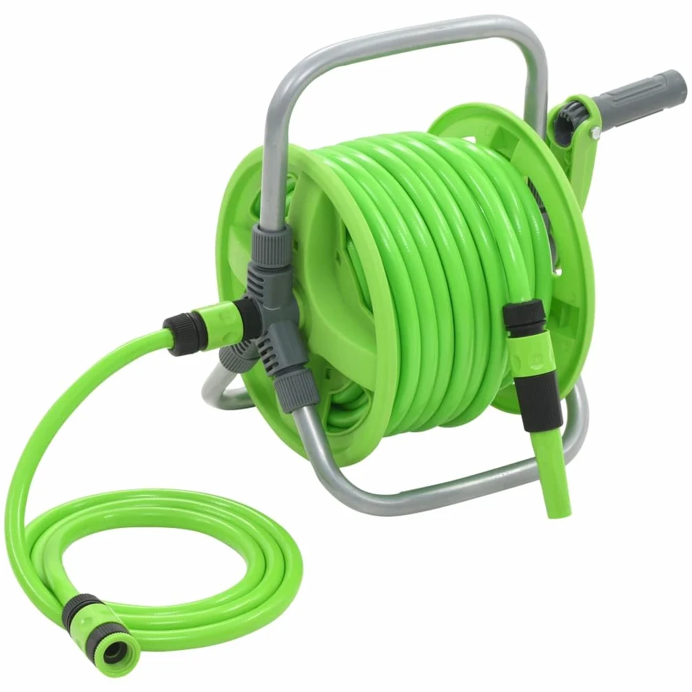 Wasserschlauchtrommel 20m Schlauch mit Sprühdüse, Wandmontage Schlauchbox für Gartenbewässerung und Reinigung, inkl. 2m Anschlussschlauch