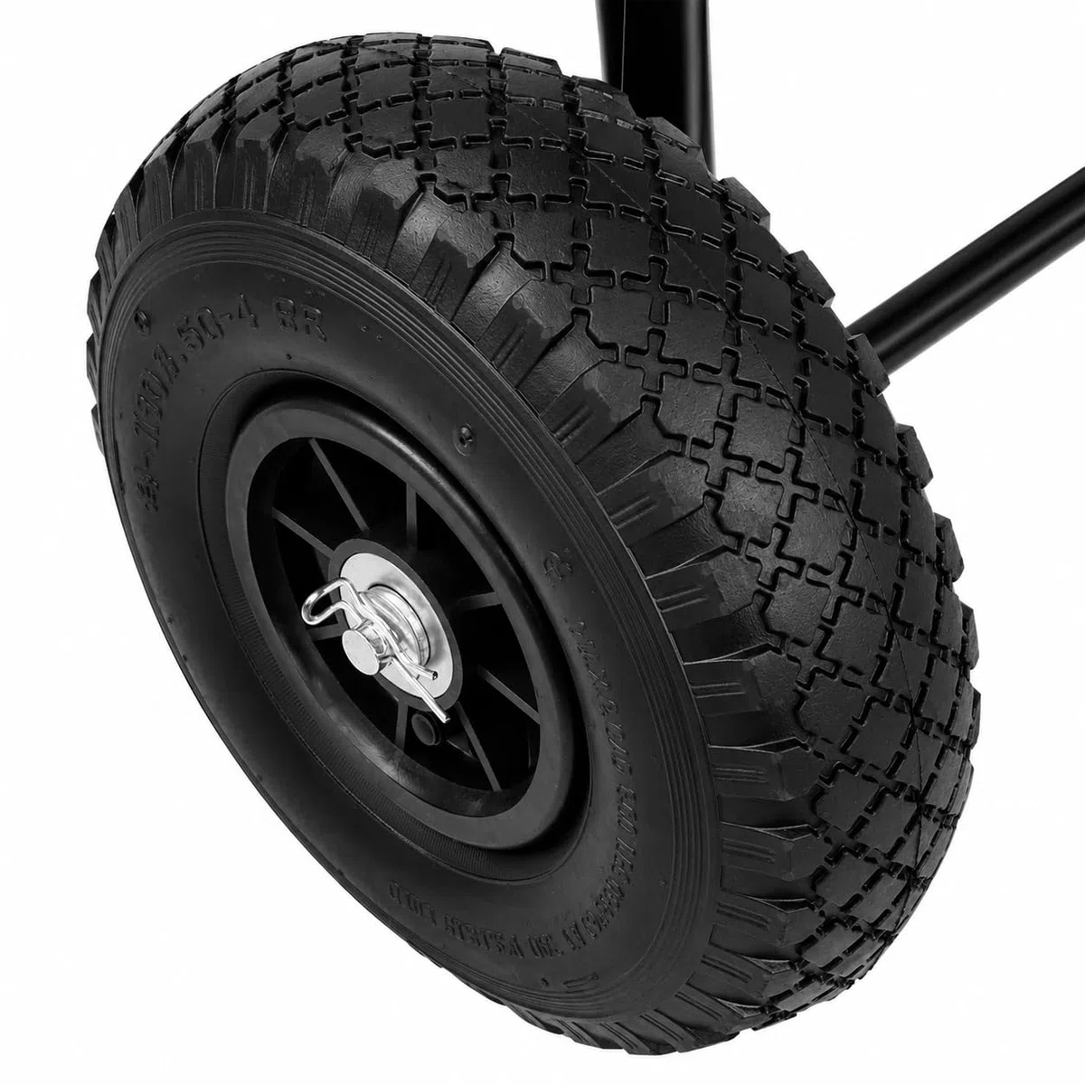 X2 Transportwagen für Angler - Klappbarer Bollerwagen - 100 x 40 x 31 cm - Ausziehbarer Griff - Luftreifen - Angelwagen für Angelausrüstung - Strandwagen - Campingwagen