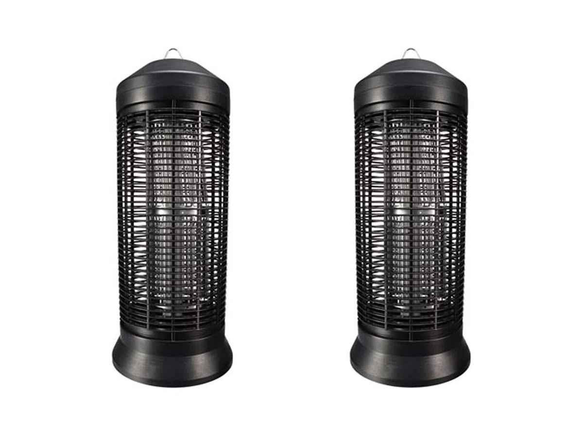 2er Set elektrische Profi Stechmückenfallen Insektenvernichter mit UV Licht, Lampe für Räume bis jeweils 600 m²