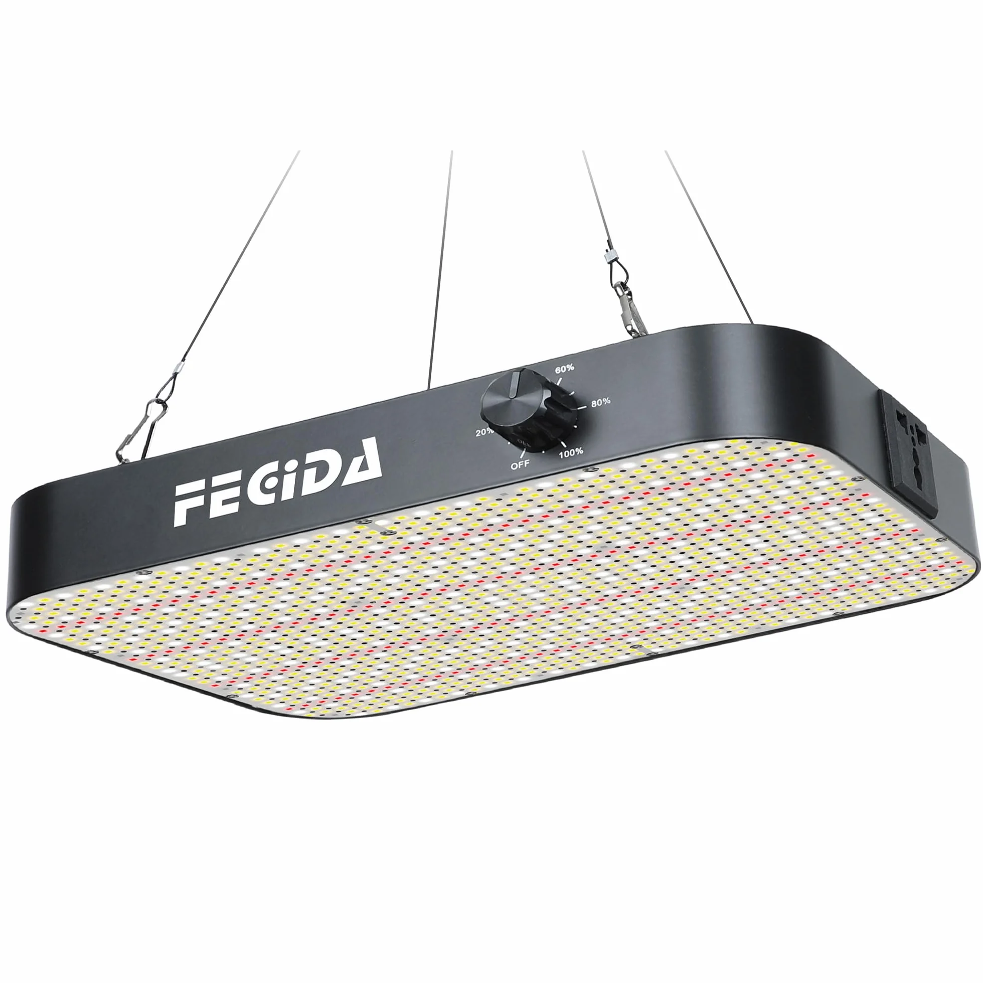 FECiDA 130 Watt LED Grow Lampe Dimmbar, 12000 Lumen LED Pflanzenlampe Vollspektrum mit Daisy Chain Funktion, 576 PSC LEDs Grow Light Perfekt für 60x60cm Growzelt Pflanzenwachstum