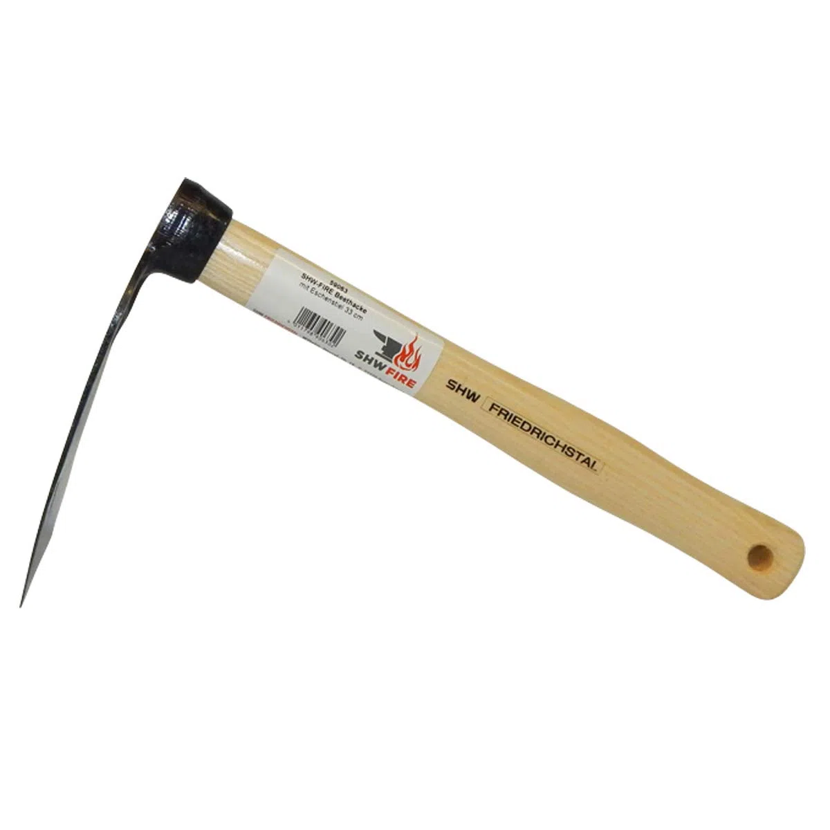 SHW-FIRE Kraftvolle Beethacke - 33cm Breitblatt und Eschenholzstiel für | Made in Germany | Für Gartenarbeit und Bodenlockerung | Schmiedequalität | selbstschärfendes Blatt | 33 cm Eschenholzstiel