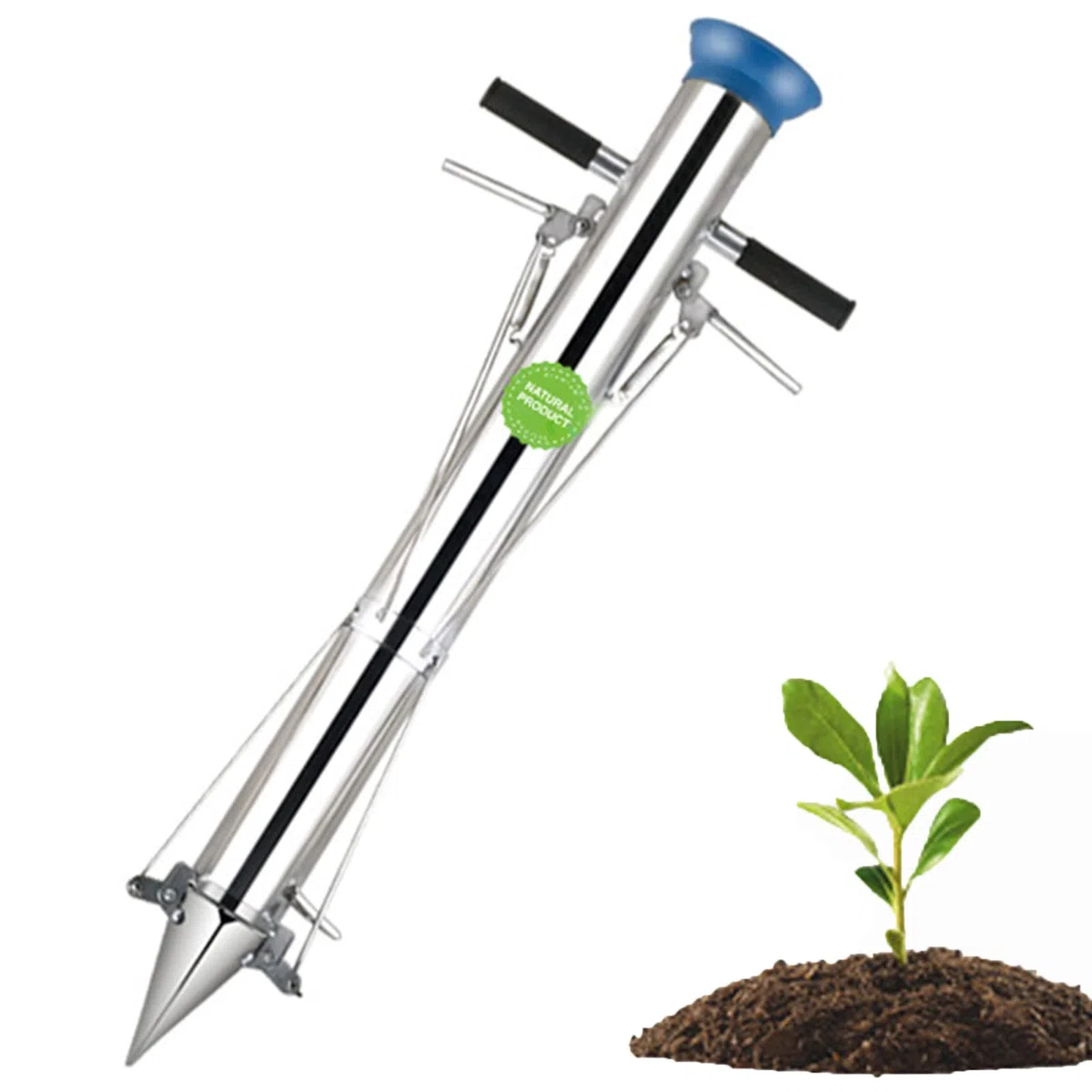 Blumenzwiebel-Pflanzgefäß-Set, Blumenzwiebel-Pflanzwerkzeuge für Garten, Gemüsesetzling-Pflanzgefäß mit Tiefenmarkierung
