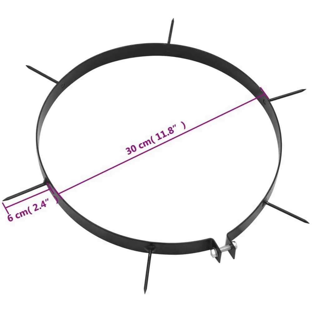 Rasenlüfter für Gartenwalze aus Eisen Ø 30 cm 5 Stück mit Spikes 6 cm Länge Aerifizierer und Vertikutierer für Boden, Rasenpflege, Moosentferner, Wiese, Garten, Grünfläche