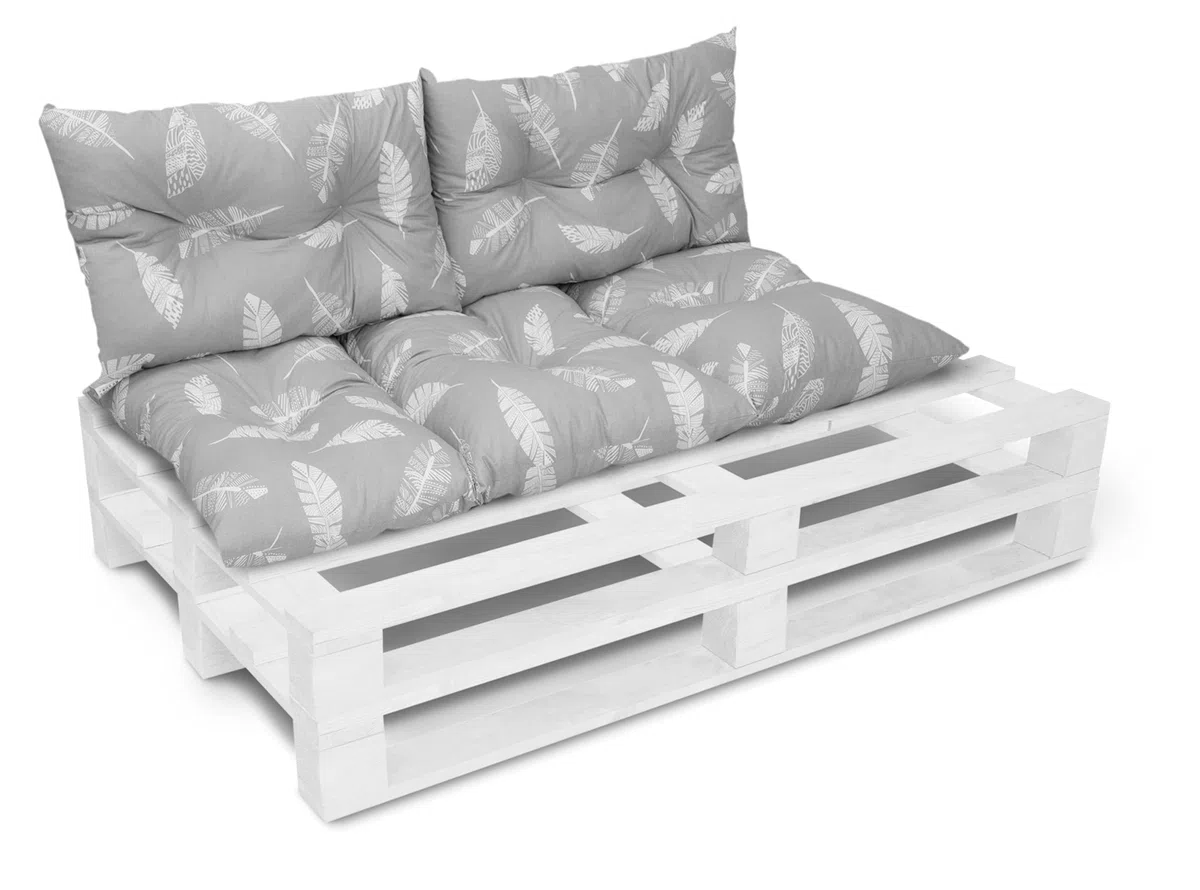 Amilian Palettenkissen Set 1x 120x60 + 2x40x60 Sitzauflage Sitzkissen für Europaletten Palettensofa Palettenmöbel Balkon Kleine Couch Outdoor Sessel oder kleines Sofa für Jugendzimmer