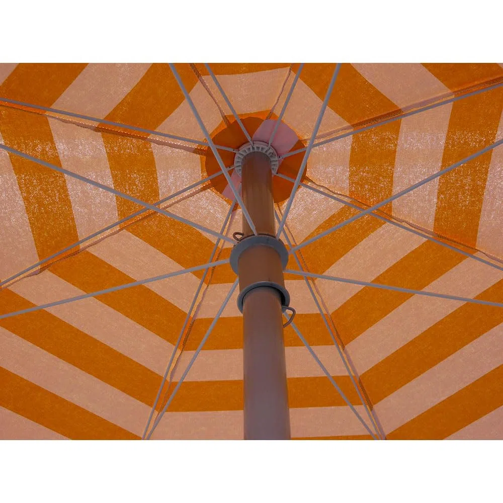 Maffei - Art 181 Venezia Sonnenschirm rund Baumwolle Duplex Ø 200 cm gelb gestreift