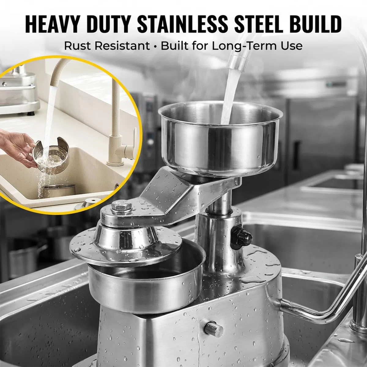 Hamburgerpresse Patty Maker mit 10,2 cm 15,2 cm Formen, Edelstahl-Burgerpresse mit 500 Patty-Papieren für Grill, Zuhause, Küche, Lebensmittelwagen
