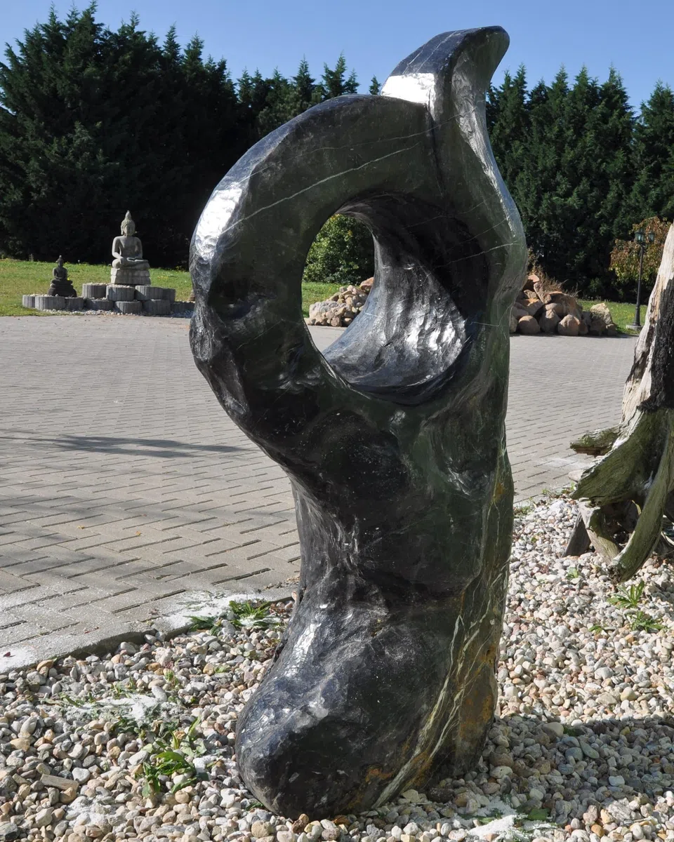 Ozeanfindling Findling Skulptur Naturstein Meeresgestein Gartendeko **Wundervoller Blickfang für Ihren Garten** Einzigartige Form Unikat Einzelstück 519 KG 155 cm HOCH