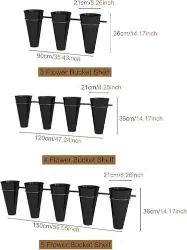 Generisch Wall Mounted Flower Display Stand - Decorative Indoor/Outdoor Plant Holder - Plastic Floral Container Rack for Home & Garden Decor - Modern Vertical Plant Shelf
