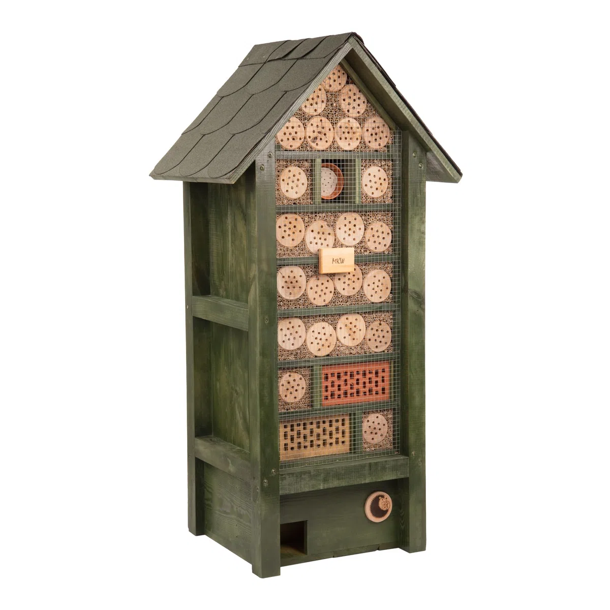 Insektenhotel & Igelhaus - Wetterfest - Arche Noah – riesiger, beidseitig offener Nistkasten MKW Nr. 2 - Insektenhaus aus massivem Laub- und Nadelholz - für Wildbienen, Marienkäfer & Schmetterlinge