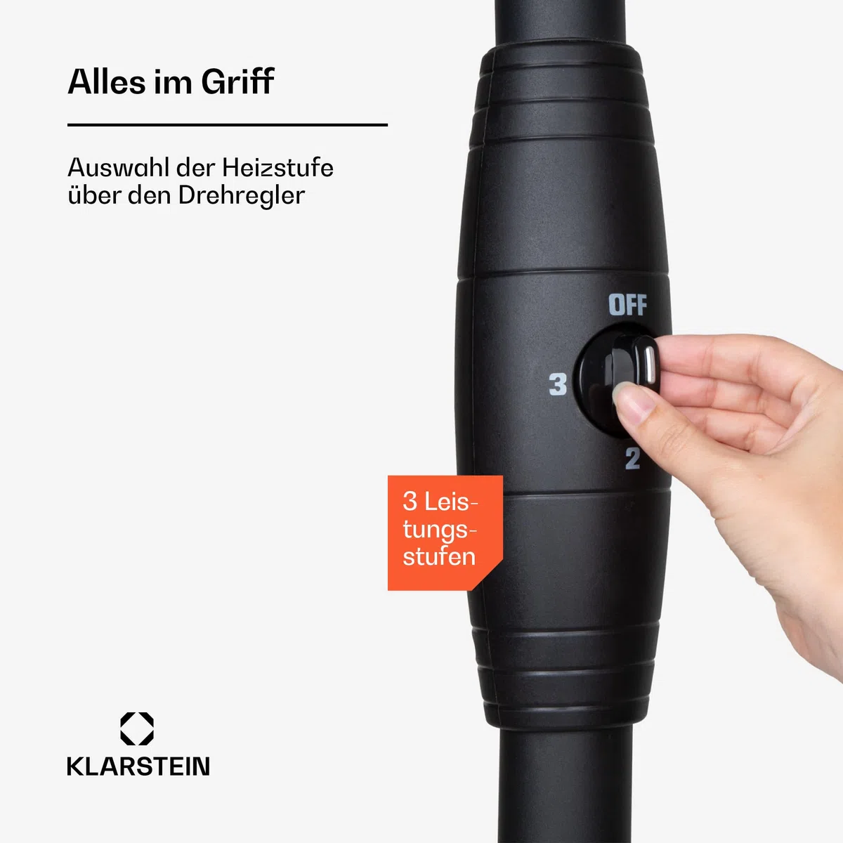 blumfeldt Heatspot Terrassenheizstrahler - Infrarot Heizstrahler, Outdoor-Heizstrahler, Standheizstrahler mit 900, 1500 oder 2000 Watt, IR ComfortHeat, Carbon-Heizelemente, IP54, Außengebrauch,schwarz