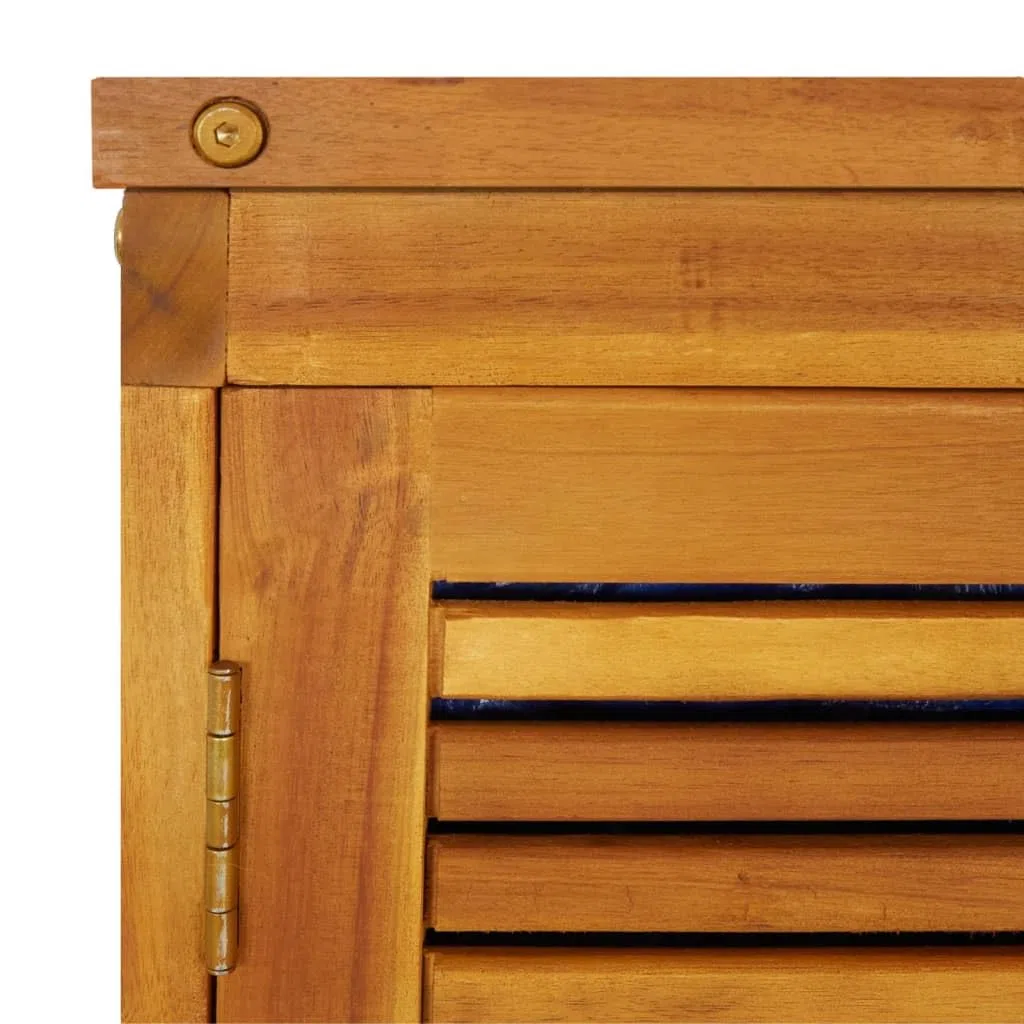 Gartenbox aus Massivholz Akazie 280x87x104 cm mit wasserfesten Innenbeuteln und Türen für Stauraum Aufbewahrungslösung dekorative Ergänzung Wohnraum robust langlebig