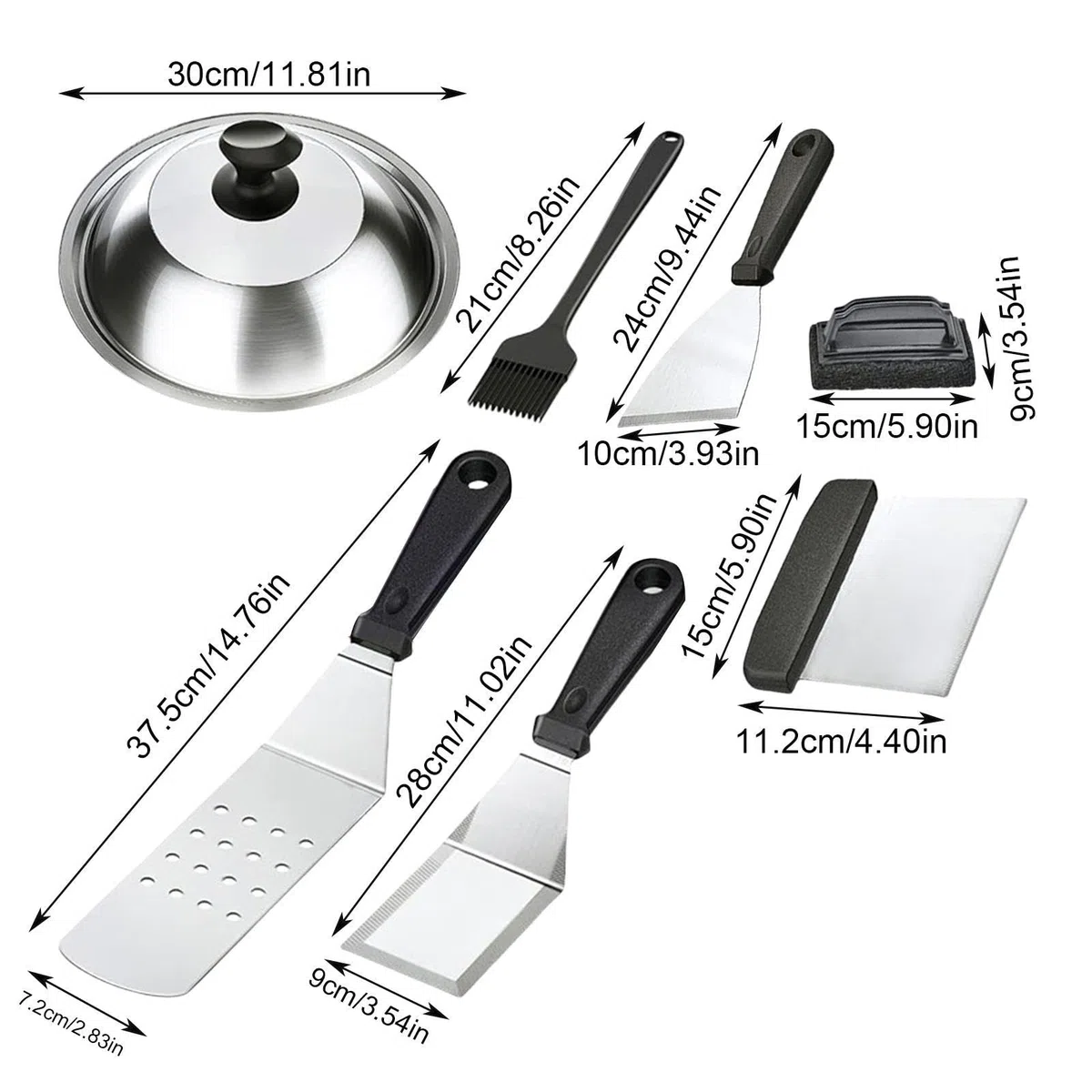 Grillzubehör Set Für Outdoor-Aktivitäten | Tragbares Grillzubehör Set Mit | Aufbewahrungstasche | Tragbares Küchenzubehör Für Fleisch Und Shrimps – Für Garten Camping Terrasse Und Picknick