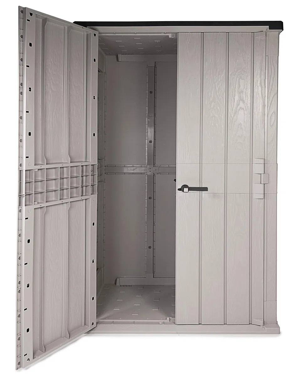 Ondis24 Mülltonnenbox Storer Basic/Basic XL/High Store Basic Gerätebox abschließbar für 2 Mülltonnen (1670 Liter, Grau-Anthrazit)