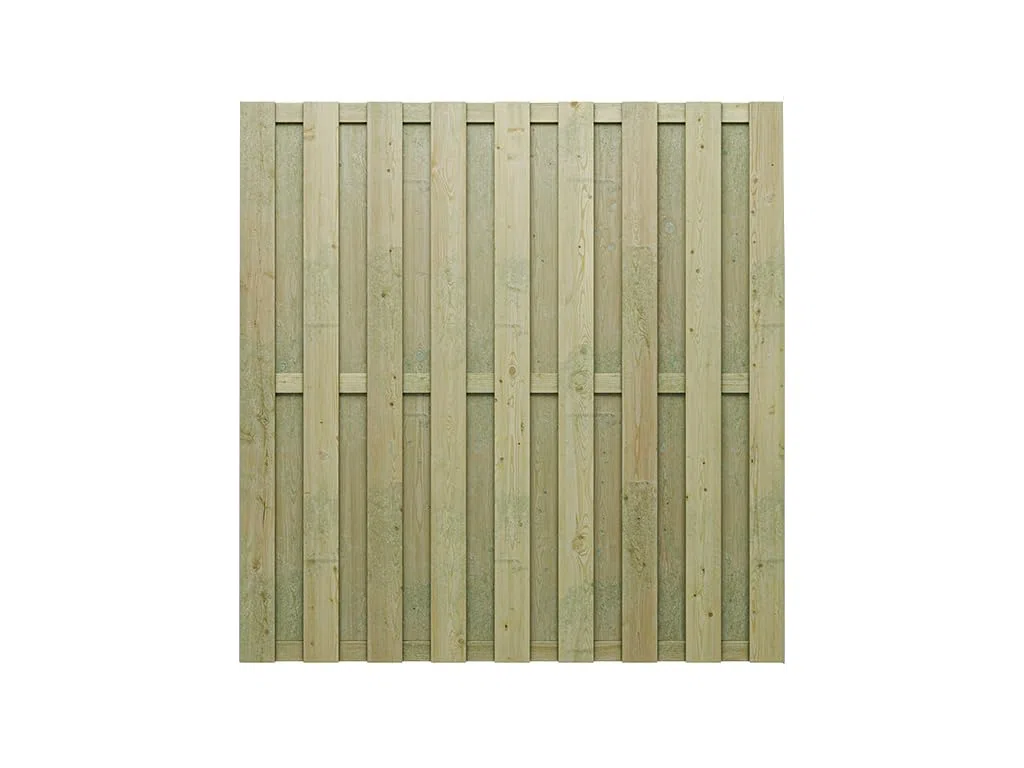Sichtschutzzaun|Gartenzaun|Bretterzaun|DIY Bausatz ohne Schrauben|kesseldruckimprägniert|wetterfest|Nadelholz Kiefer|180x180x4,5cm Grün