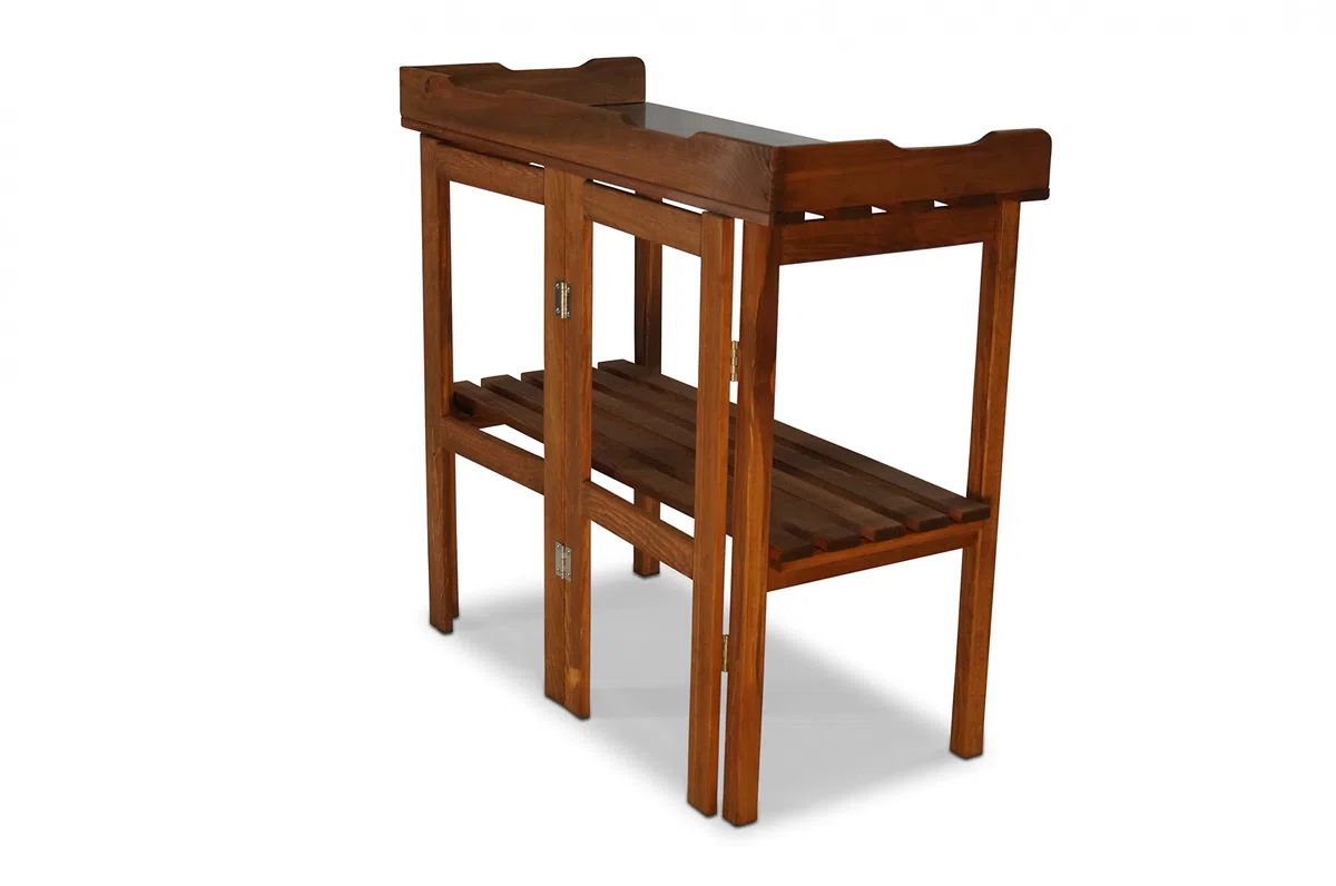 Pflanztisch klappbar mit verzinkter Arbeitsplatte braun B90 x T40 x H86 cm