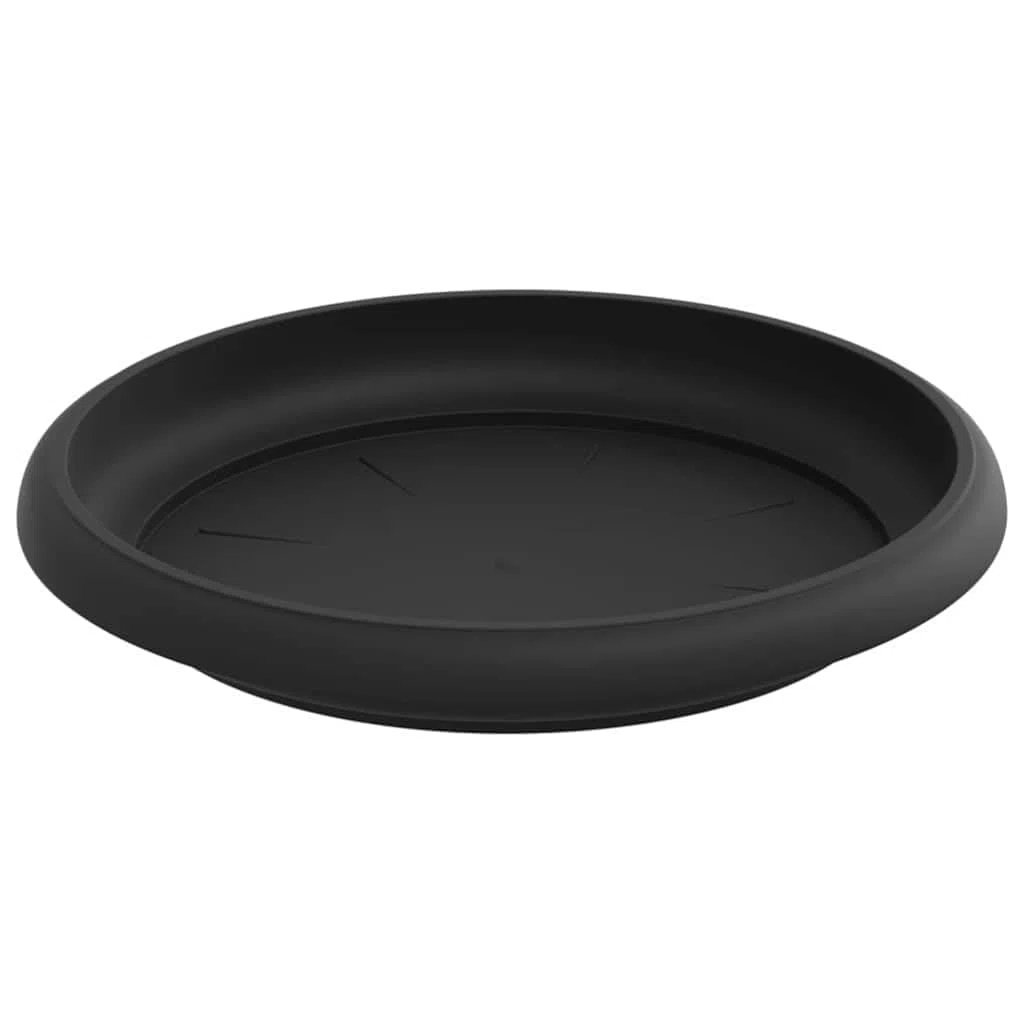 Blumentöpfe 24 Stück Schwarz Ø 12,5 x 10 cm Kunststoff Pflanzgefäße Balkon Garten Zimmer Indoor Outdoor Pflanztöpfe mit Ablauflöchern und modernem Design für Pflanzenpflege