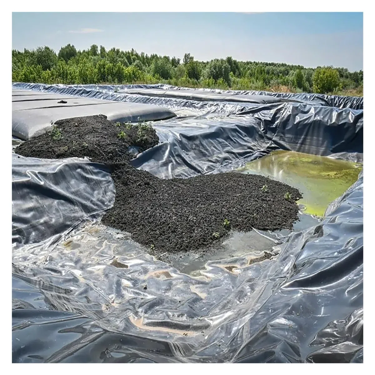 Langlebige 0,35 mm HDPE wasserdichte Teichfolie Reißfest Schwarz Vorgefertigte Teich (Größe: 1 x 2 m) für Garten Fischteich und Wasserspiele