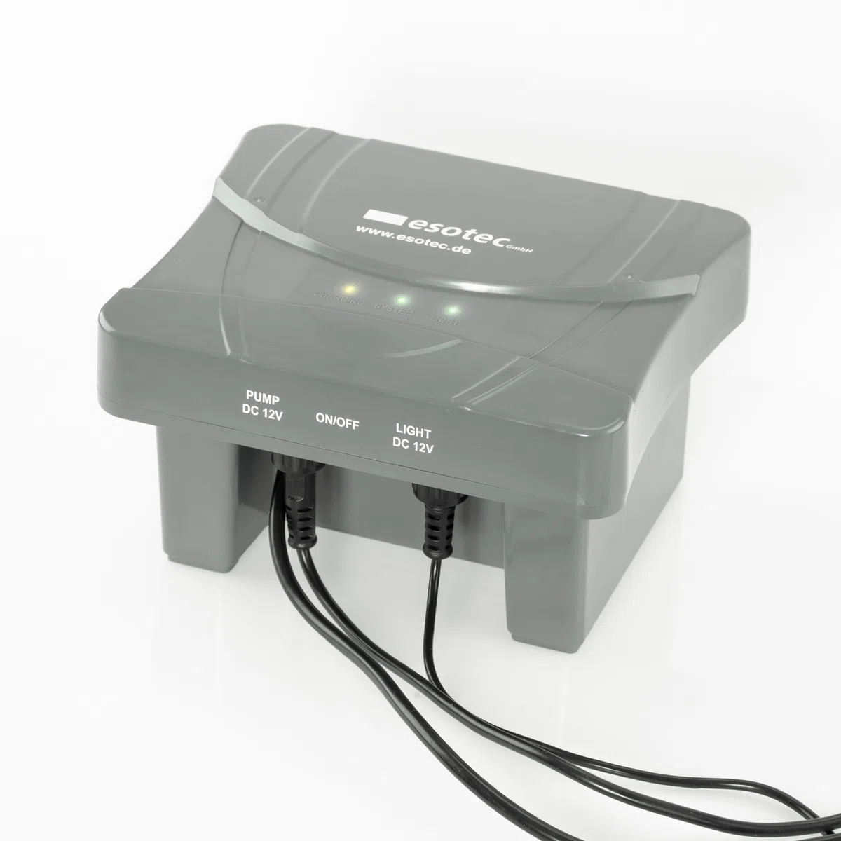 esotec Solar LED Teichpumpenset 25 700, LiFePo4 Akku, Sprinklerpumpe 700/h, Filter, Erdspieß, Solarmodul 15W, Solarbrunnen Gartenteich, Wasserspiel Springbrunnenpumpe, Komplettset, außen, 101938