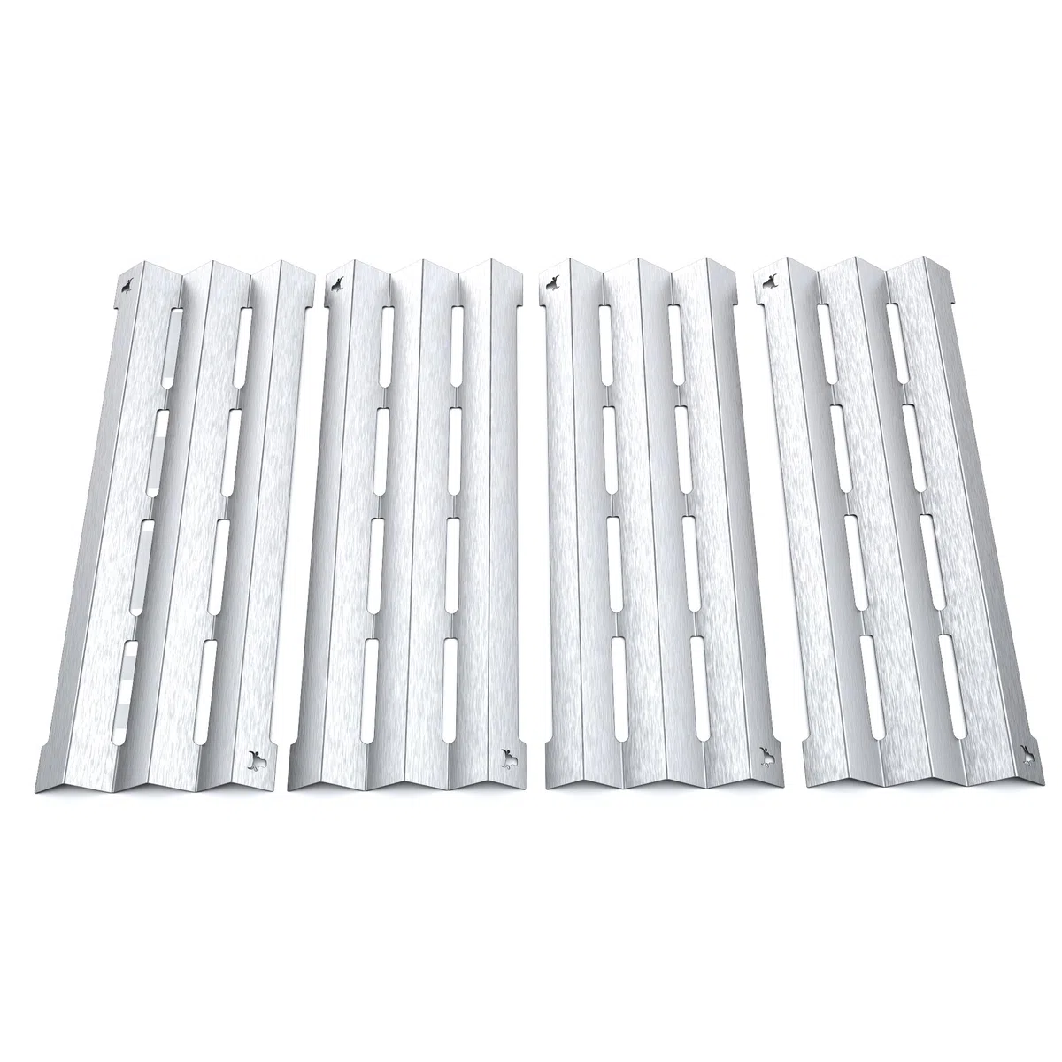 tuning-art GA20 Gasgrill Brennerabdeckung Edelstahl kompatibel mit Napoleon LEX485 | LEX605 | LEX730 | Brennerschutz | Passgenau, Farbe:4er Set Matt Bulle