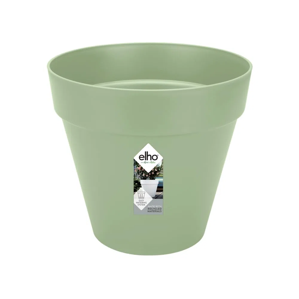 elho Loft Urban Rund Rollen 50cm Blumentopf - Pistazien Grün | ∅ 48.5 x H 44.5 cm | für den Außenbereich