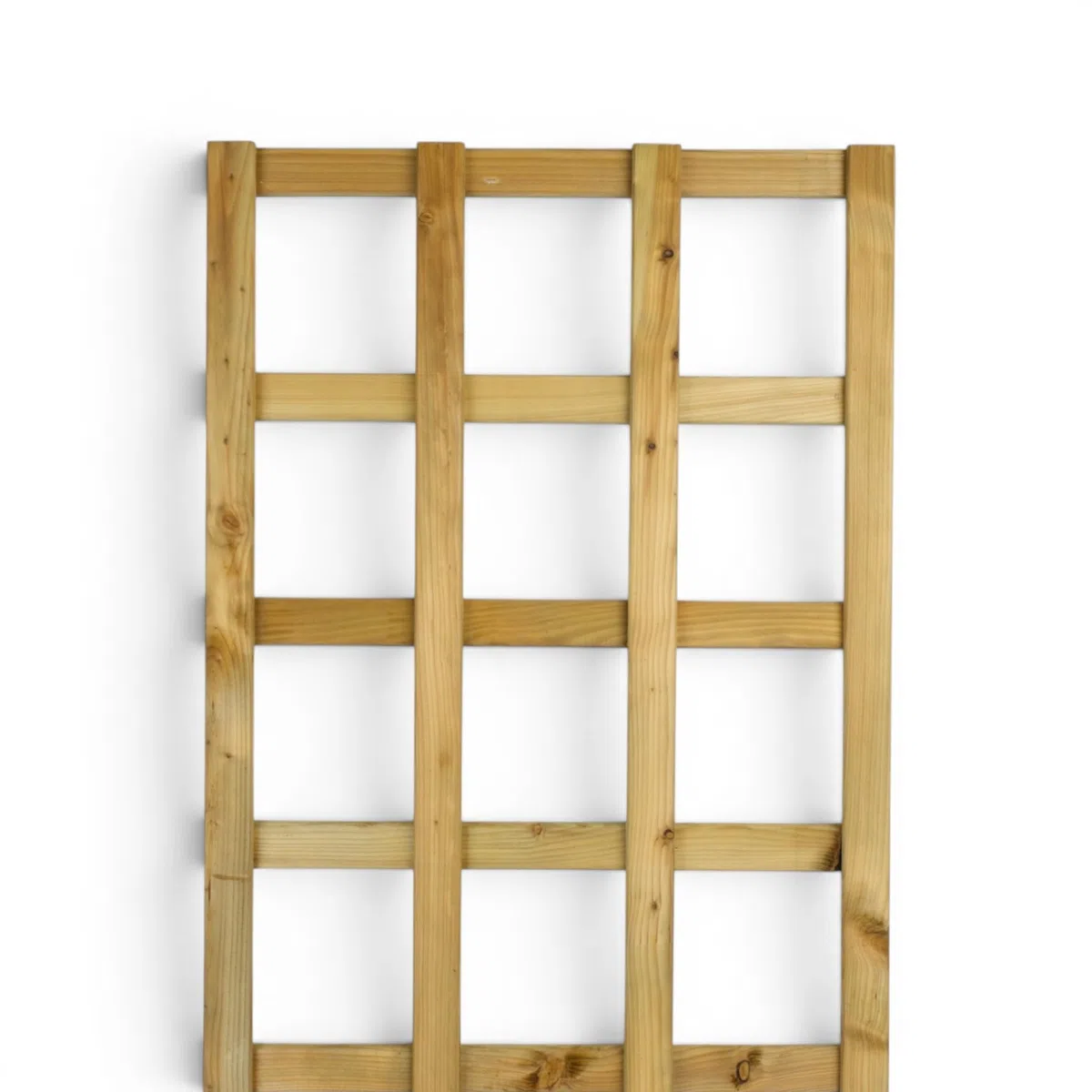 Rankgitter Holz 60x180 cm – KDI imprägniert – Rankhilfe für Kletterpflanzen, Rosen & Clematis – wetterfestes Holzgitter für Garten, Terrasse, Sichtschutz & Hauswand – Modell Schonberg (1)