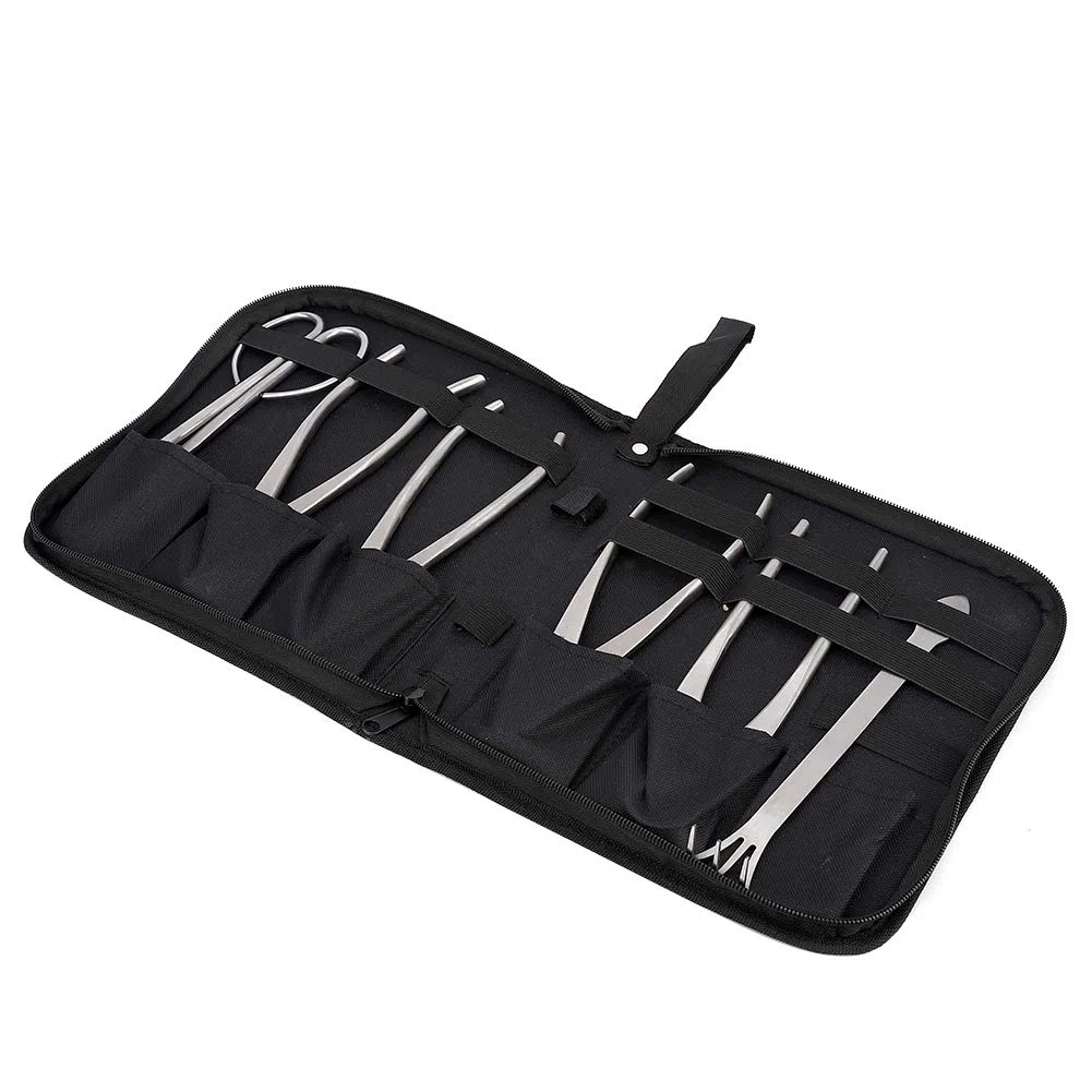 6-teiliges Bonsai-Gartenpflanzen-Baumscheren-Trimm-Schneidwerkzeug-Set mit Aufbewahrungstasche, Schneideschere, Ergonomisches Design, Ideal für Gartenarbeit, Bonsai-Kultivierung und