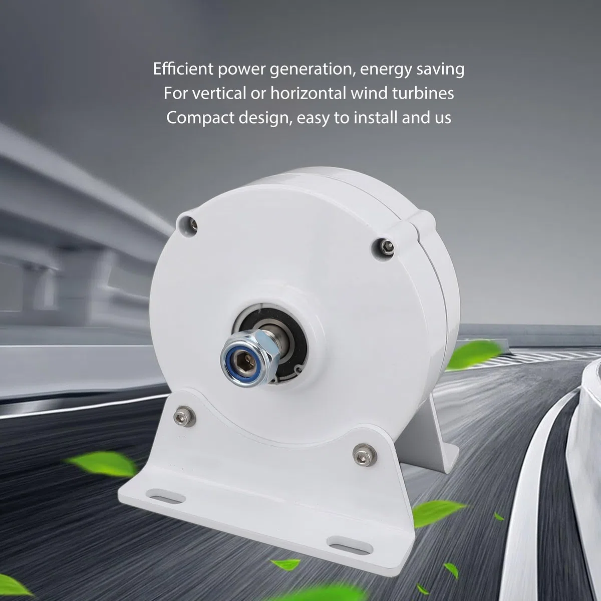 Windturbinengenerator, 12 V Doppelwellen-Permanentmagnetgenerator, 3-Phasen-Wechselstrom mit Sockel für netzunabhängige Windenergie (200W)