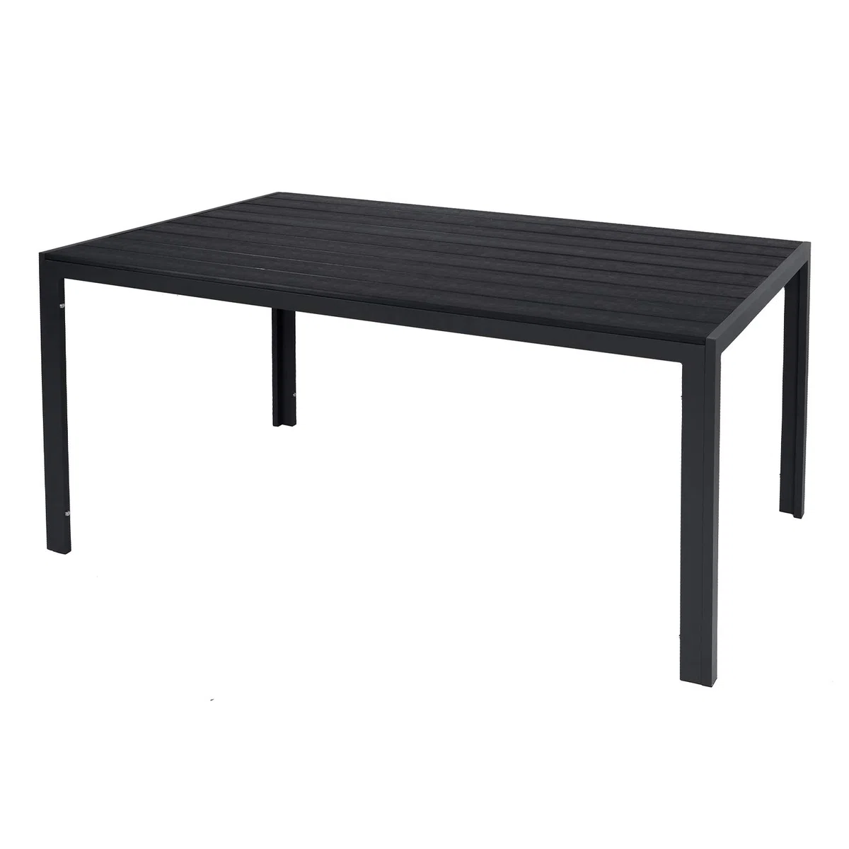 Mojawo XL Aluminium Gartentisch anthrazit/schwarz Esstisch Gartenmöbel Tisch Nonwood Holzimitat wetterfest 180x90x74cm