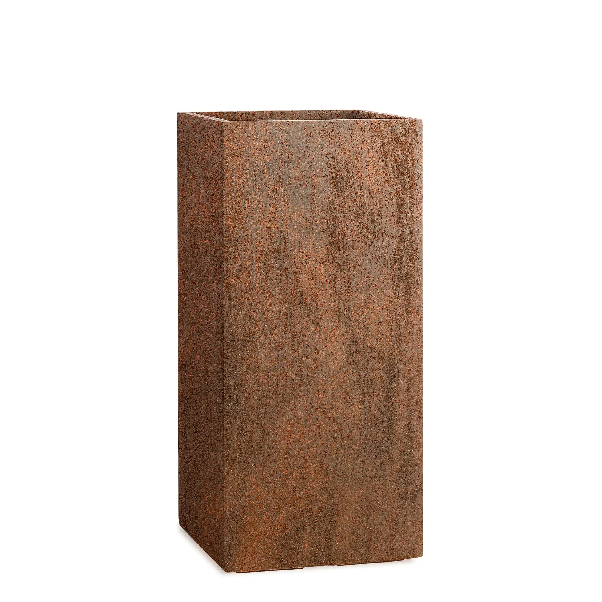 Pflanzwerk® Pflanzkübel Fiberglas Tower Rost Braun 70x33x33cm XXL *Frostbeständig* *UV-Schutz* *Qualitätsware*