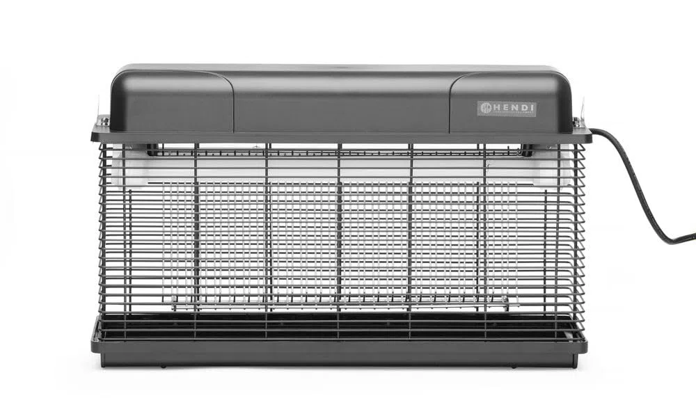 HENDI Insektenvernichter, Insektenkiller, Insektenfanggerät, Wasserdicht, Inkl. Kettenaufhängung und 2 UV-A Lampen, 230V, 40W, 510x105x(H)315mm, ABS Kunststoff