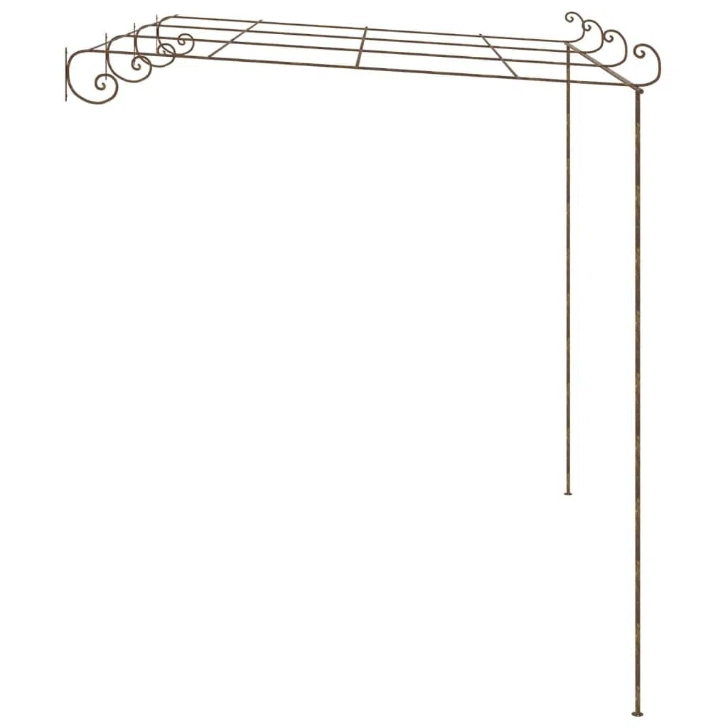 Schmiedeeisen Pergola 4x3x2,5 m für Rosen und Kletterpflanzen, Rankhilfe aus Eisen für Garten, Terrasse oder Innenhof, romantische Ornamente für schattigen Platz im Sommer